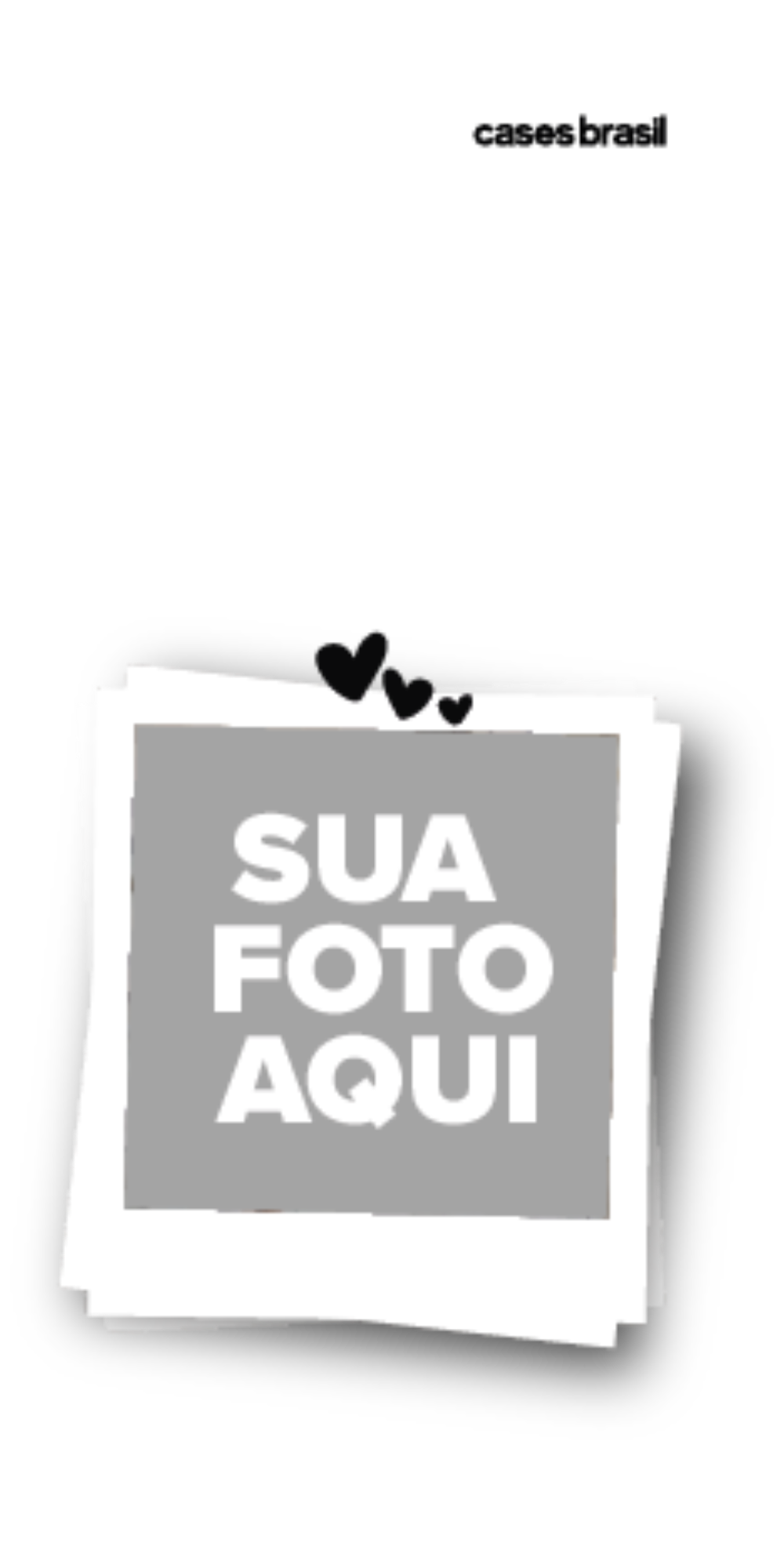 Capinha para Celular Polaroid Corações