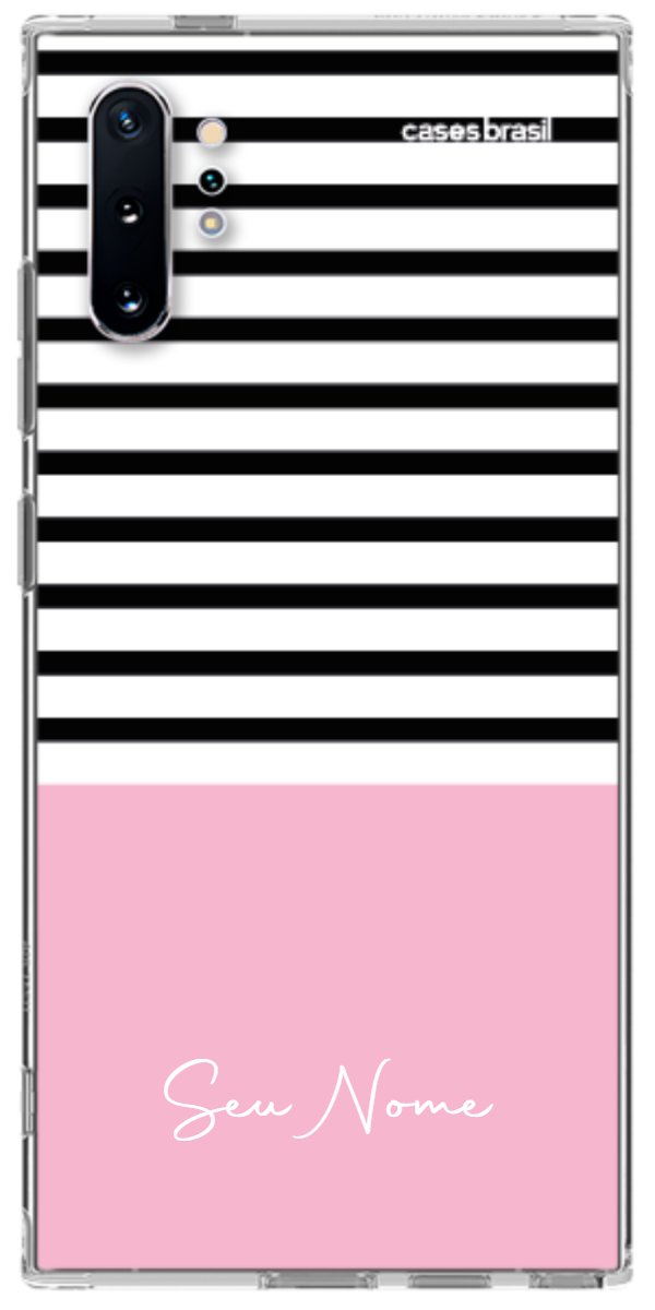 Capinha para Celular Listras Base Rosa