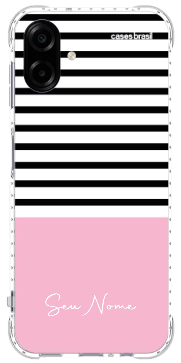Capinha para Celular Listras Base Rosa