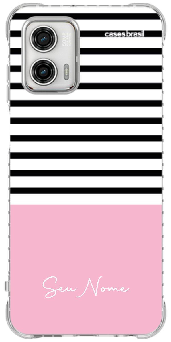 Capinha para Celular Listras Base Rosa
