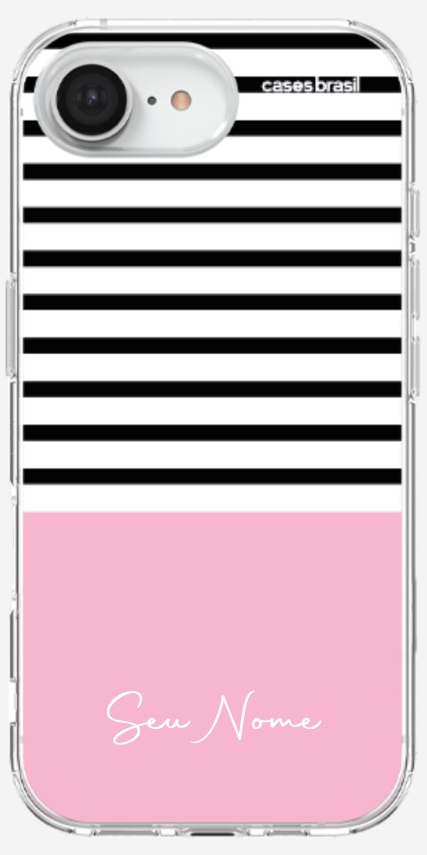 Capinha para Celular Listras Base Rosa