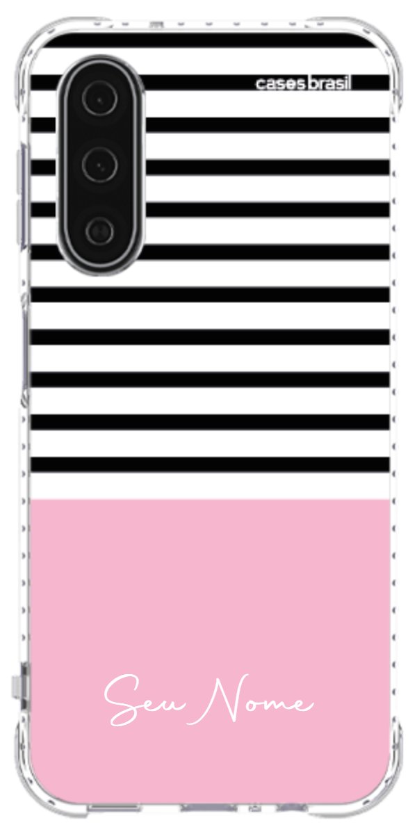 Capinha para Celular Listras Base Rosa