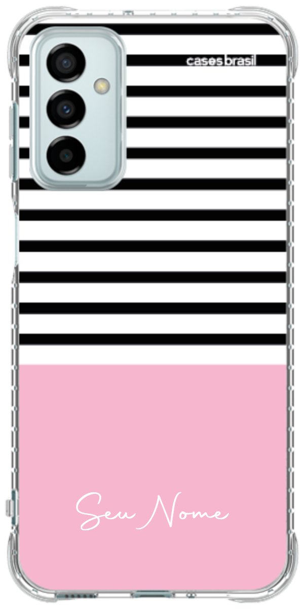 Capinha para Celular Listras Base Rosa