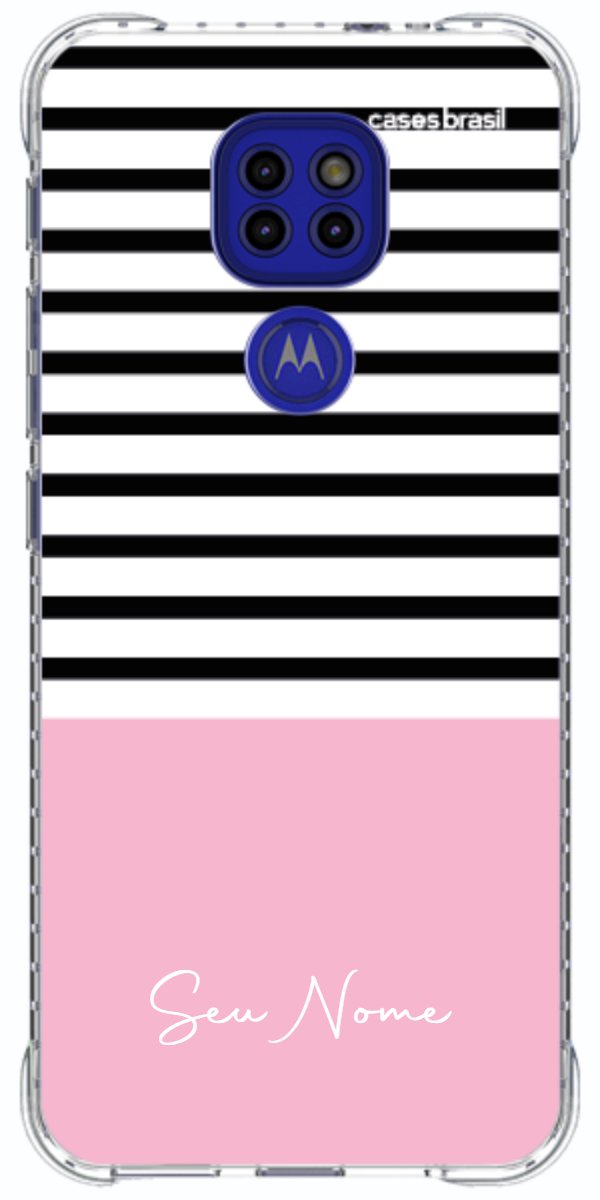 Capinha para Celular Listras Base Rosa
