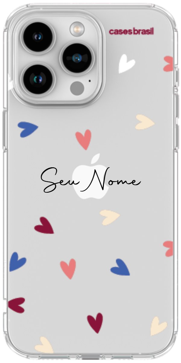 Capinha para Celular Corações Coloridos