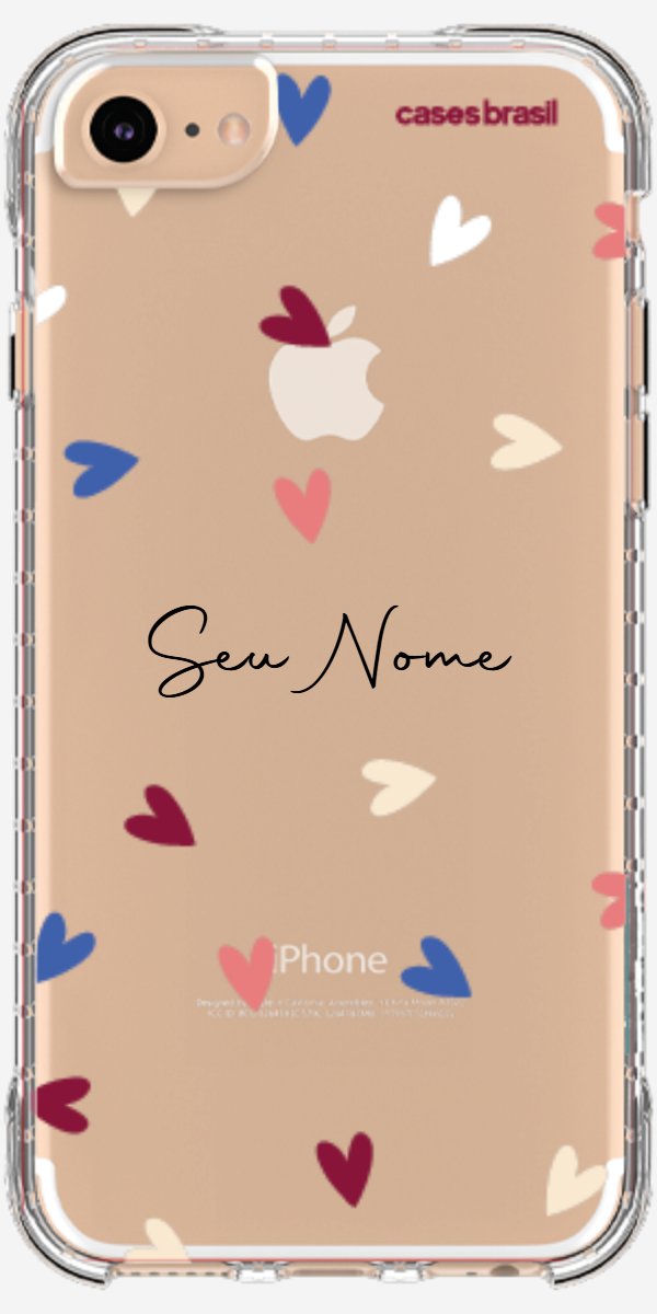 Capinha para Celular Corações Coloridos