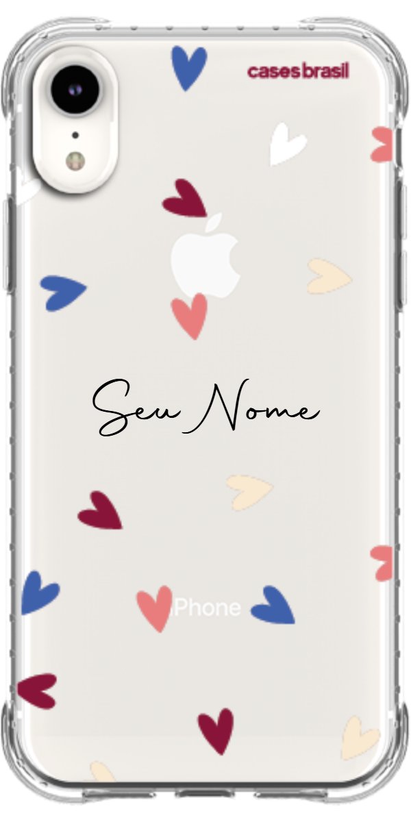 Capinha para Celular Corações Coloridos