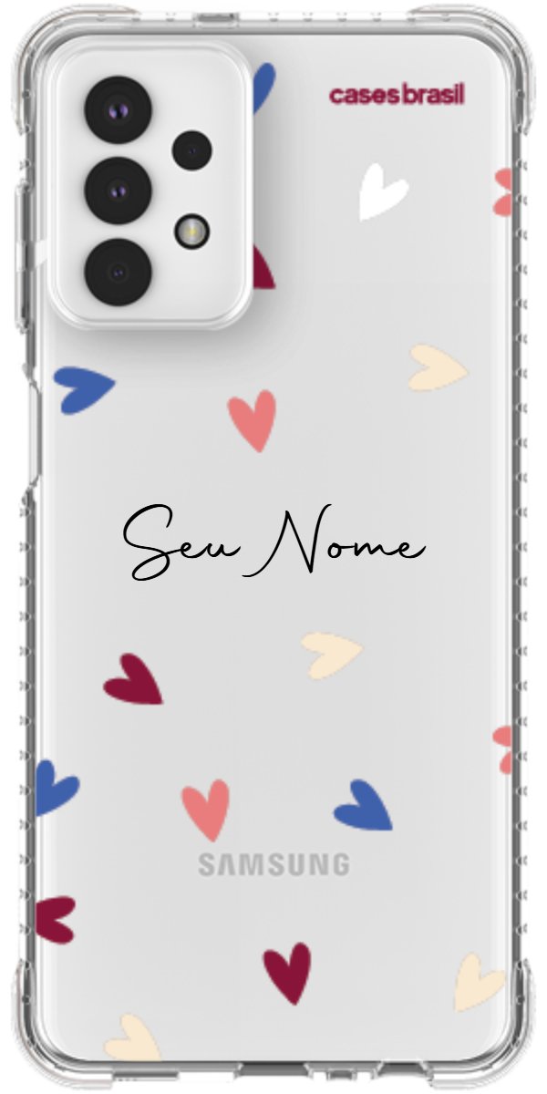 Capinha para Celular Corações Coloridos