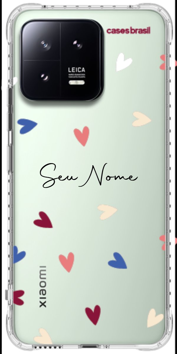 Capinha para Celular Corações Coloridos