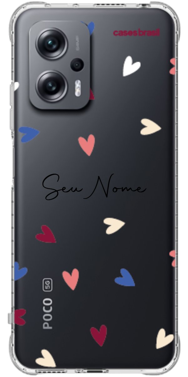 Capinha para Celular Corações Coloridos