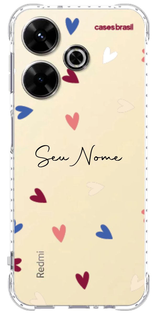 Capinha para Celular Corações Coloridos