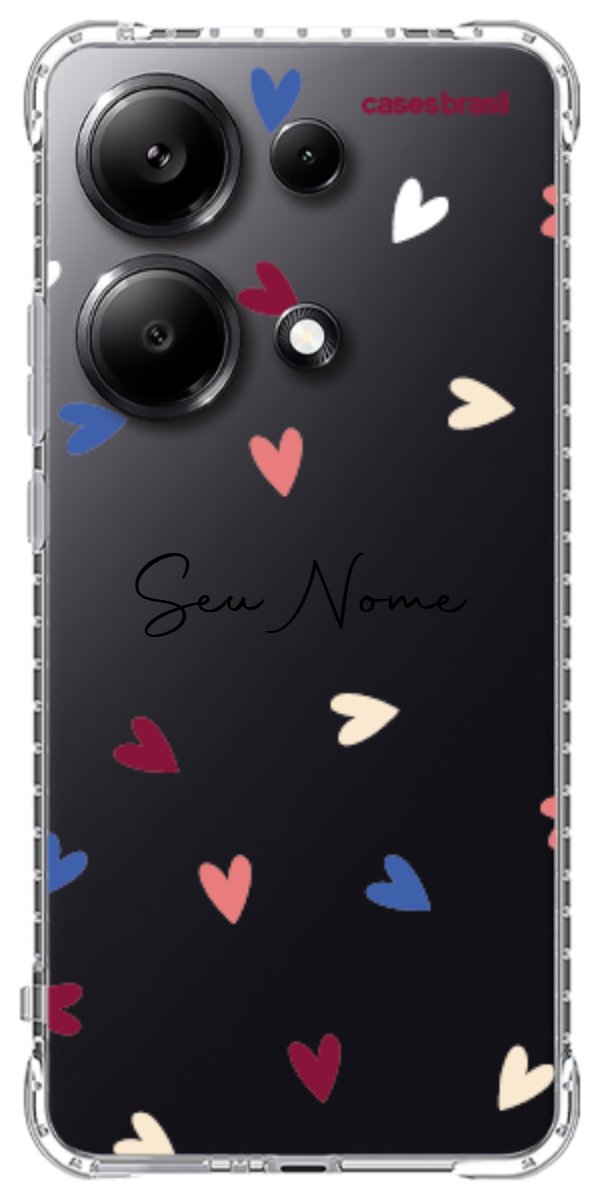 Capinha para Celular Corações Coloridos