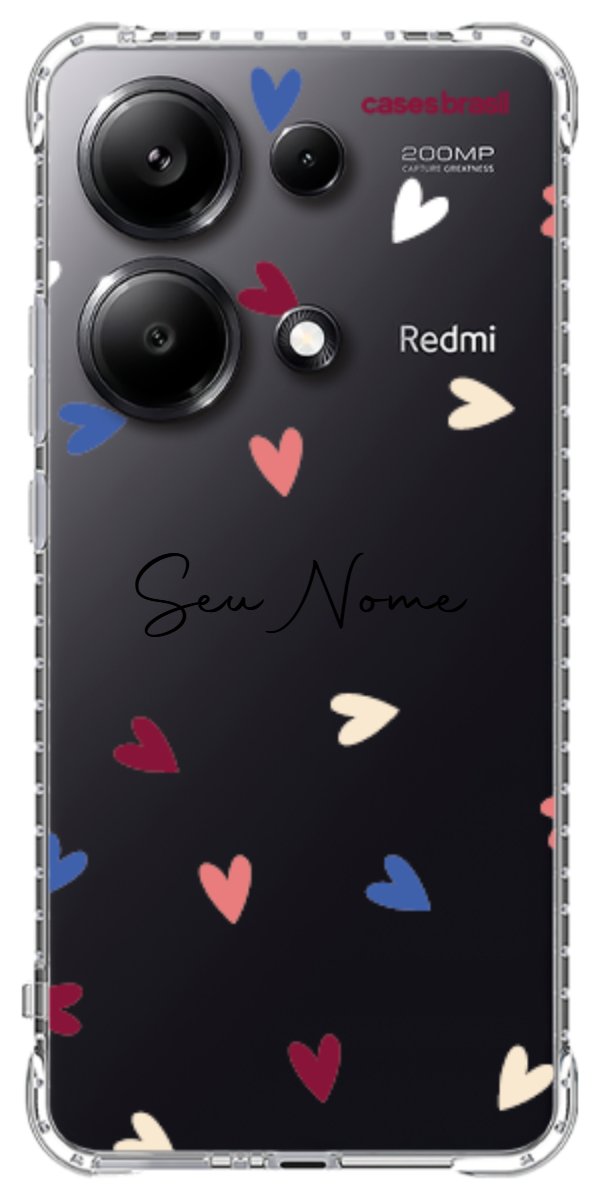 Capinha para Celular Corações Coloridos
