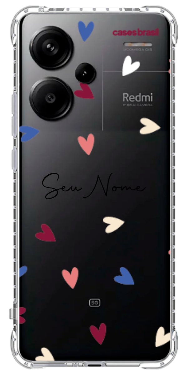 Capinha para Celular Corações Coloridos