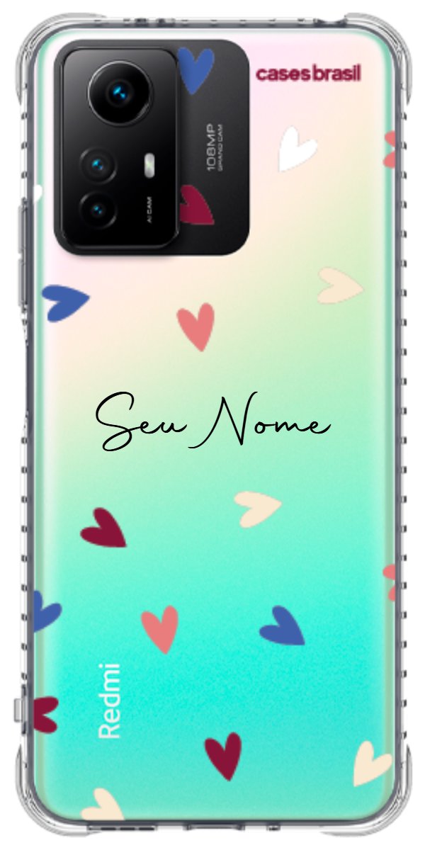 Capinha para Celular Corações Coloridos