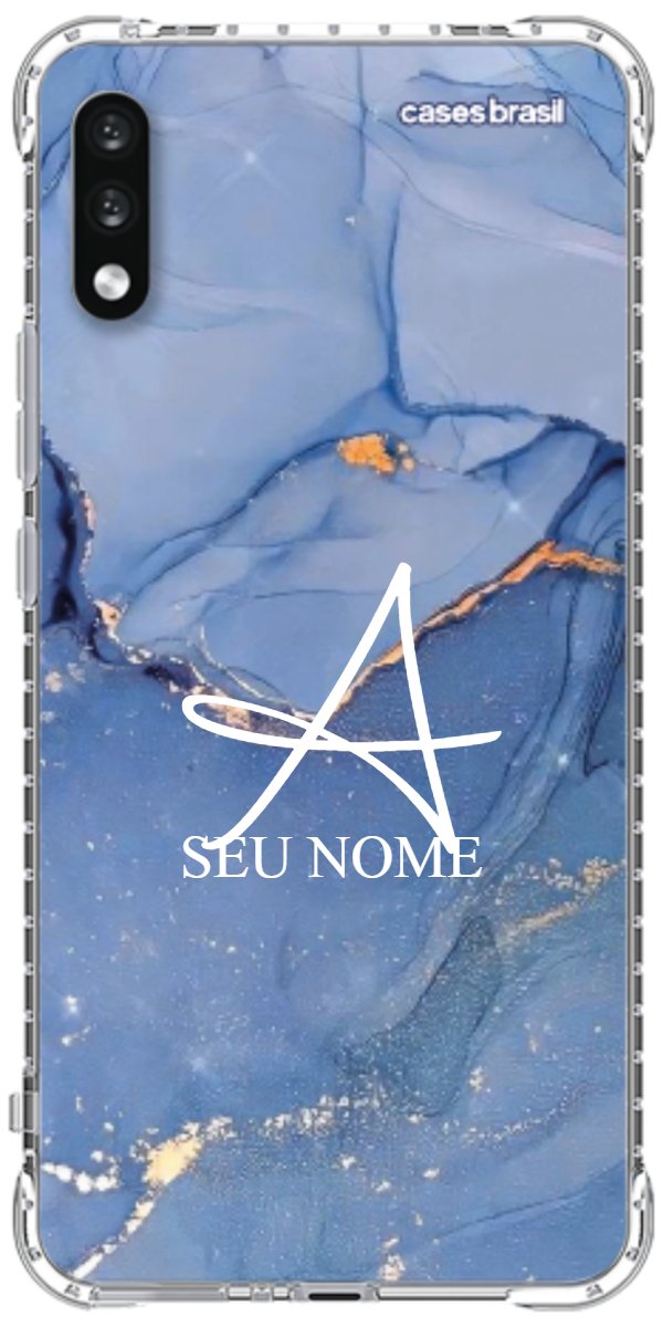 Capinha para Celular Textura Marmorizada Azul
