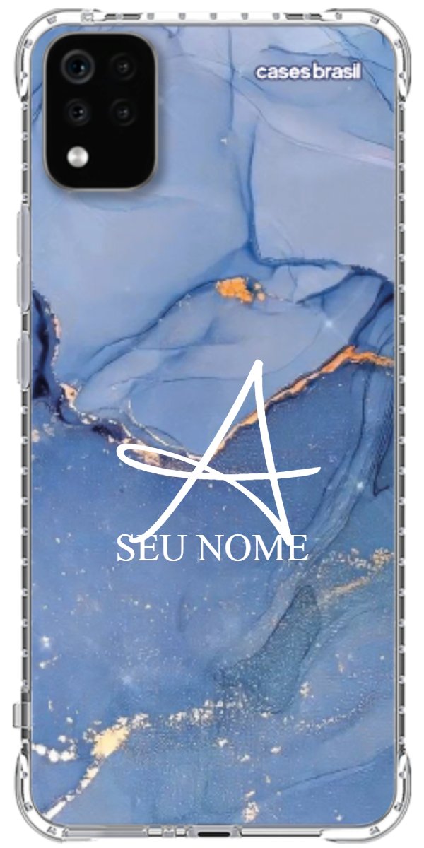 Capinha para Celular Textura Marmorizada Azul