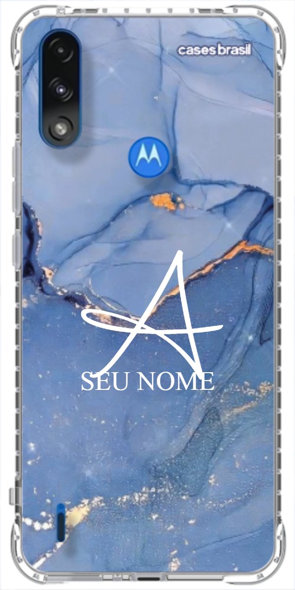 Capinha para Celular Textura Marmorizada Azul