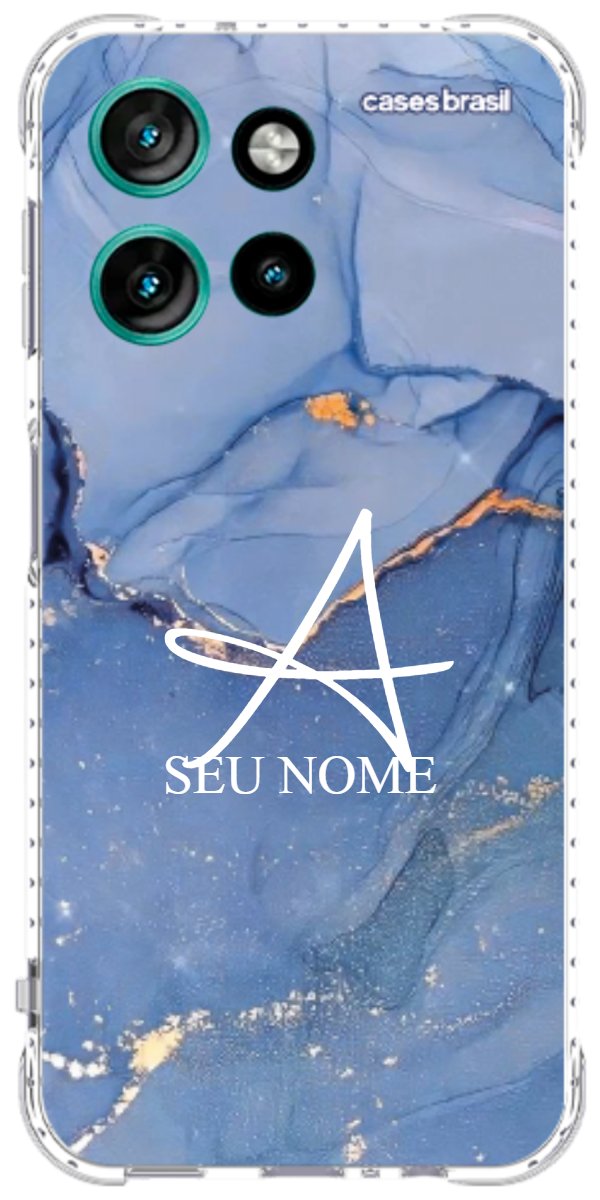 Capinha para Celular Textura Marmorizada Azul