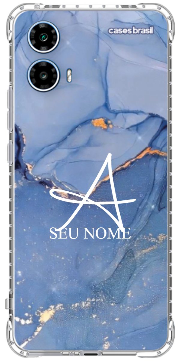 Capinha para Celular Textura Marmorizada Azul