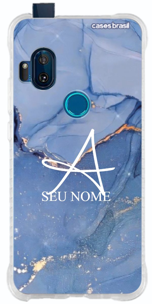 Capinha para Celular Textura Marmorizada Azul
