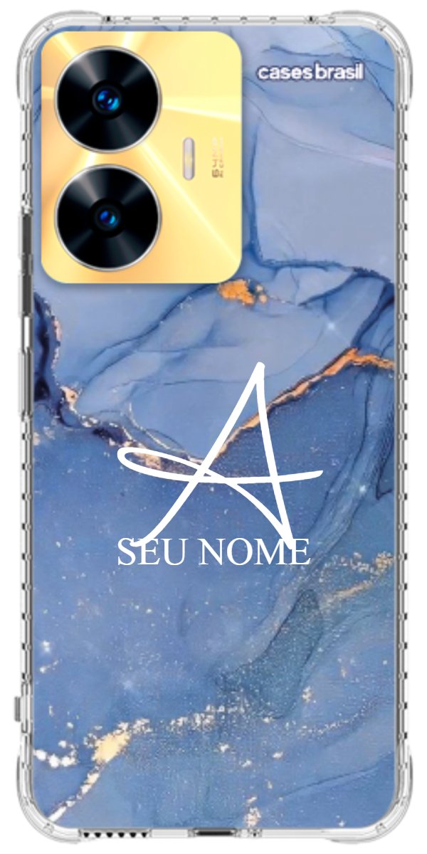 Capinha para Celular Textura Marmorizada Azul