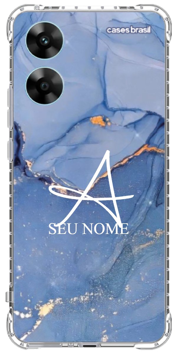 Capinha para Celular Textura Marmorizada Azul