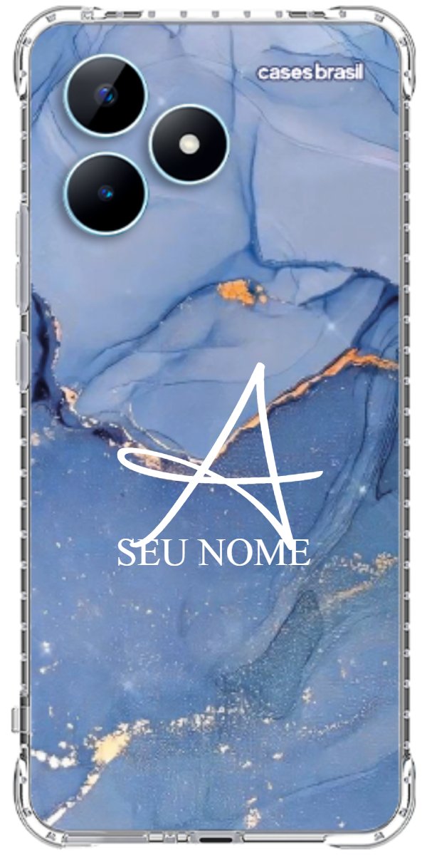 Capinha para Celular Textura Marmorizada Azul