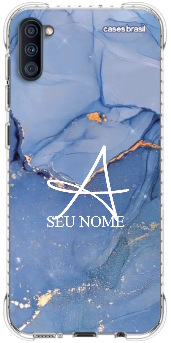Capinha para Celular Textura Marmorizada Azul