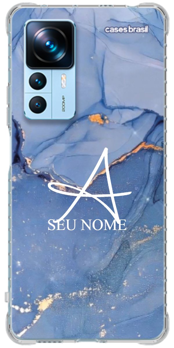 Capinha para Celular Textura Marmorizada Azul