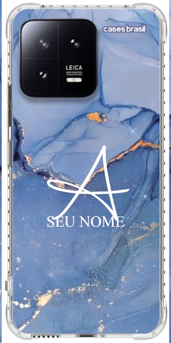 Capinha para Celular Textura Marmorizada Azul