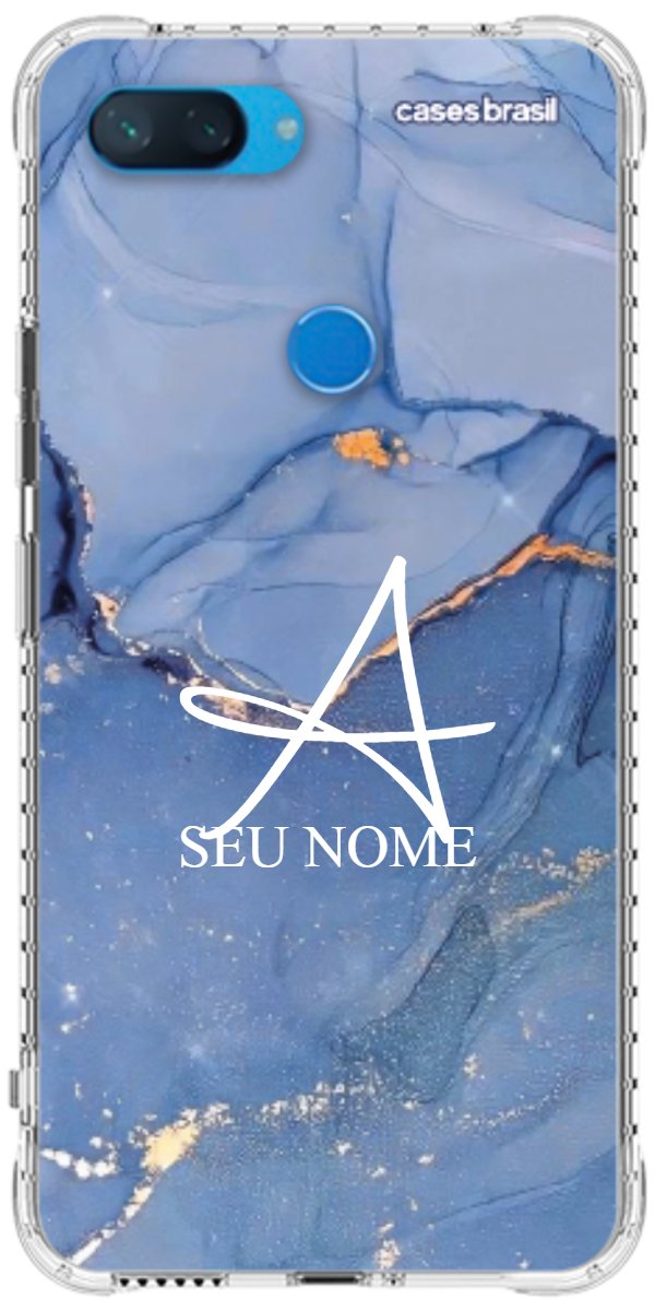 Capinha para Celular Textura Marmorizada Azul