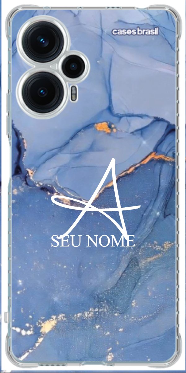 Capinha para Celular Textura Marmorizada Azul