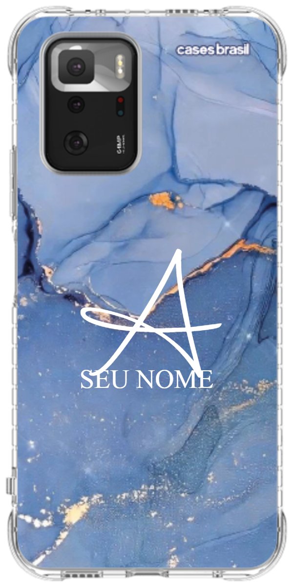 Capinha para Celular Textura Marmorizada Azul