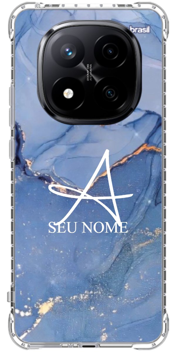 Capinha para Celular Textura Marmorizada Azul