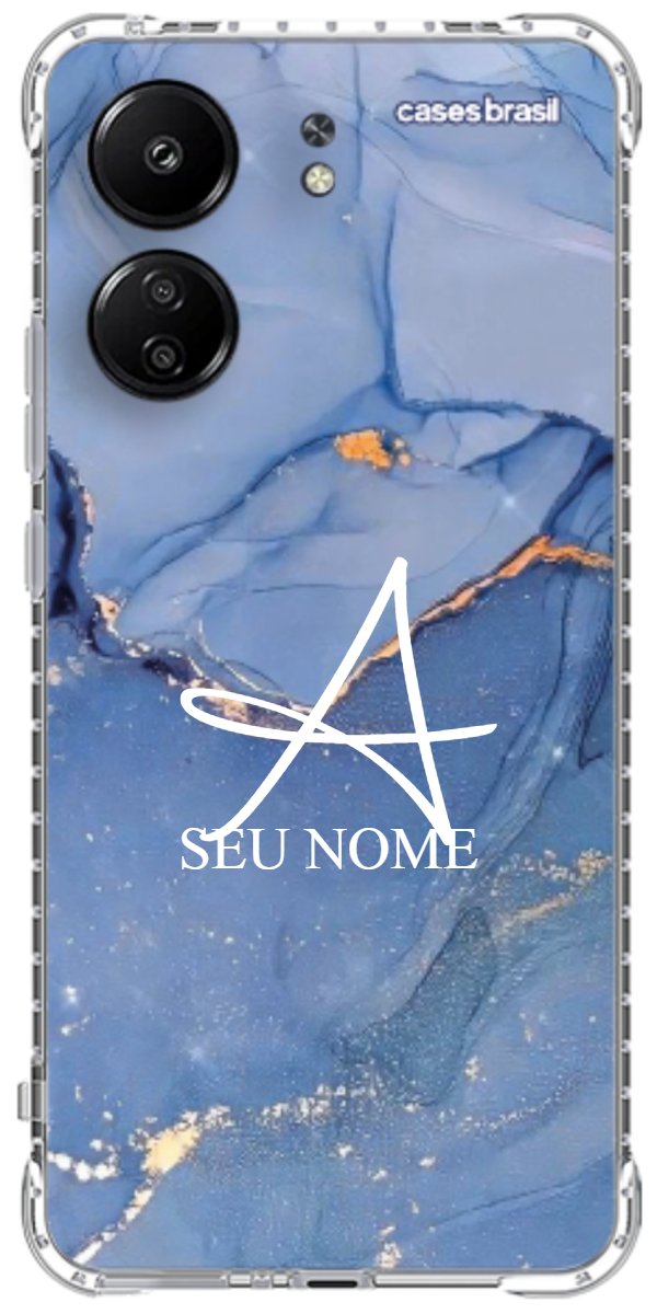 Capinha para Celular Textura Marmorizada Azul
