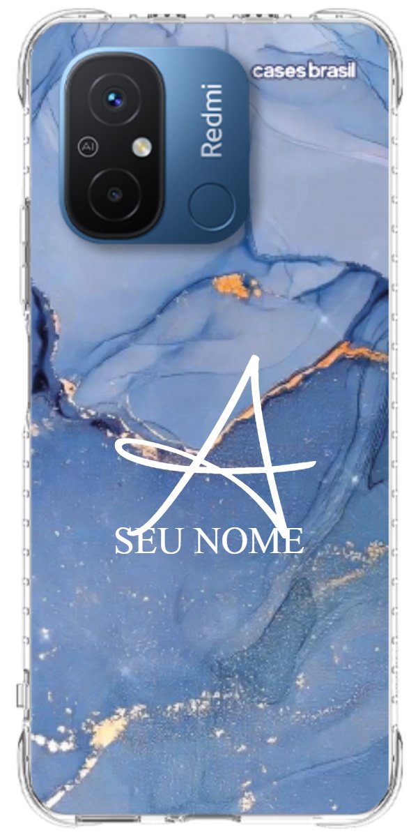 Capinha para Celular Textura Marmorizada Azul