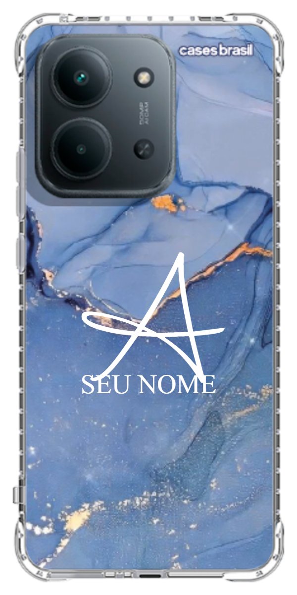 Capinha para Celular Textura Marmorizada Azul