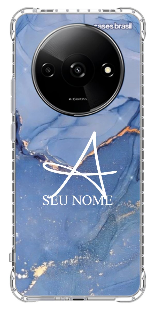 Capinha para Celular Textura Marmorizada Azul