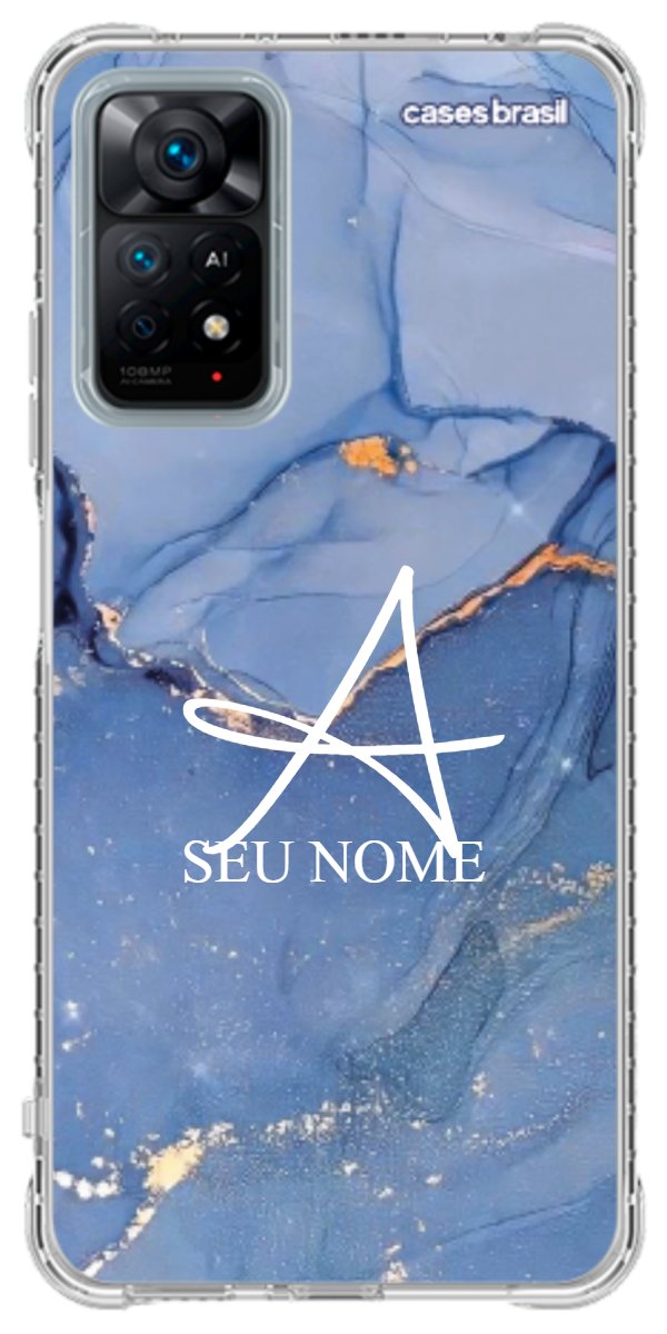 Capinha para Celular Textura Marmorizada Azul