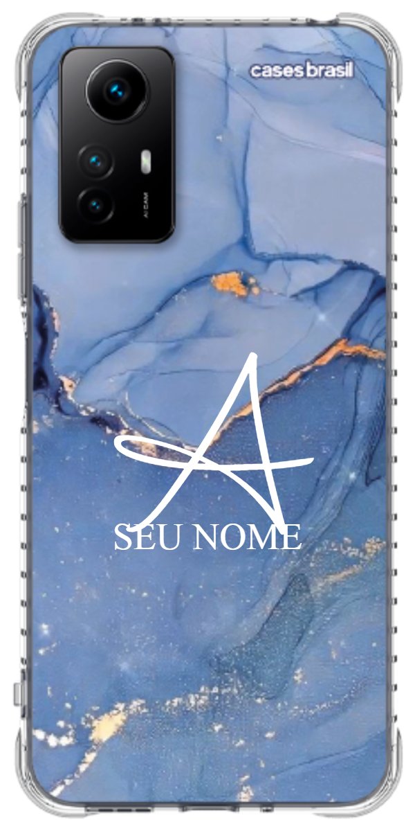 Capinha para Celular Textura Marmorizada Azul