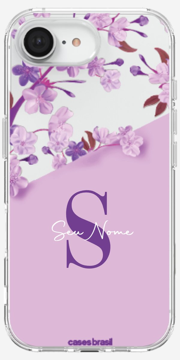 Capinha para Celular Flores Purpuras