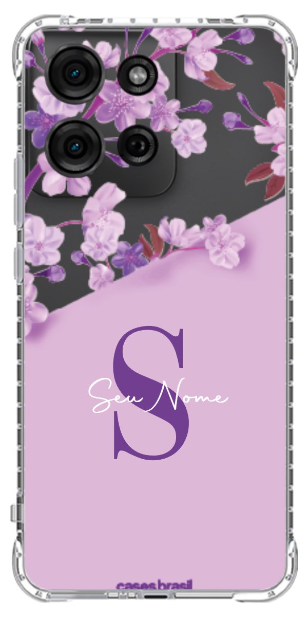Capinha para Celular Flores Purpuras