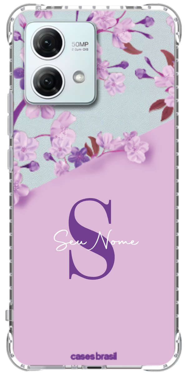 Capinha para Celular Flores Purpuras