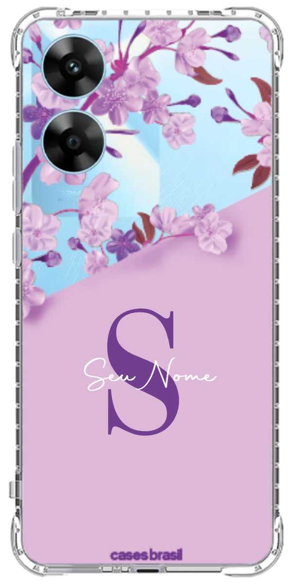 Capinha para Celular Flores Purpuras