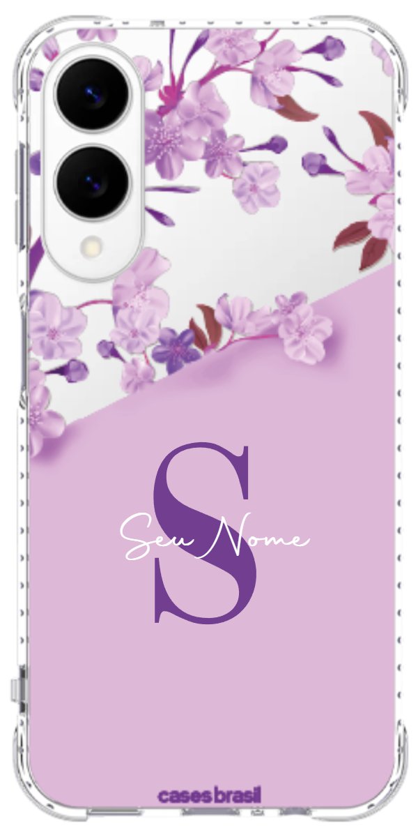 Capinha para Celular Flores Purpuras