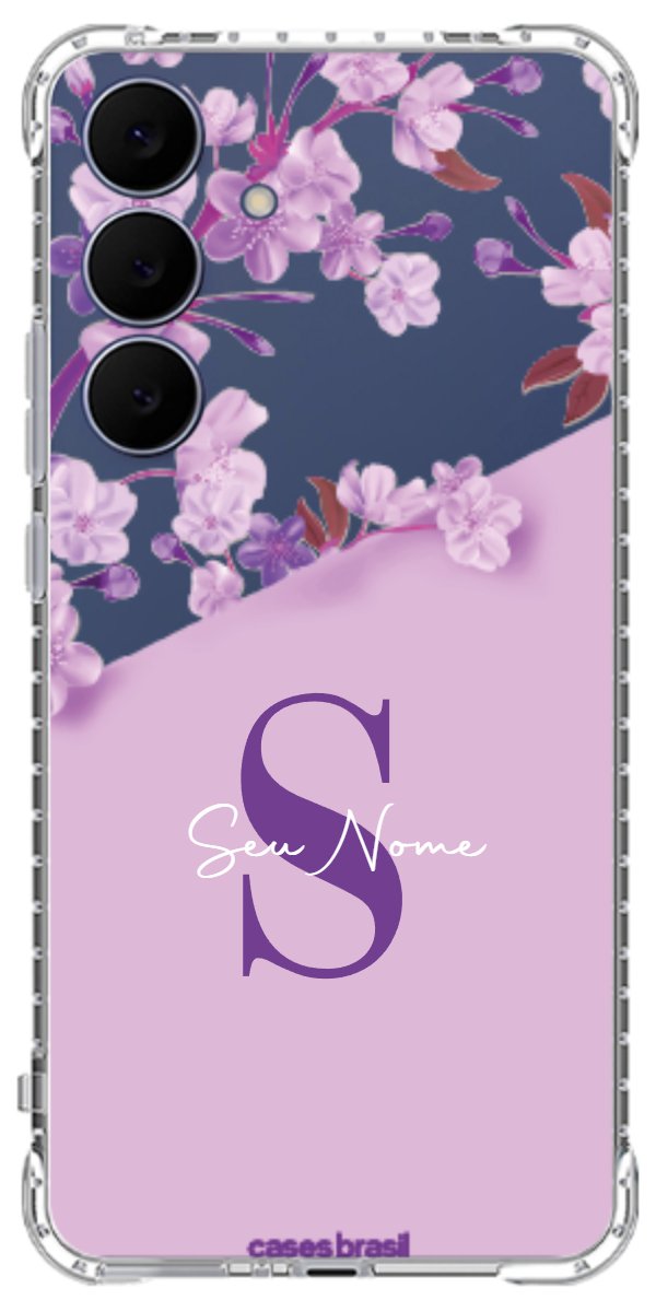 Capinha para Celular Flores Purpuras