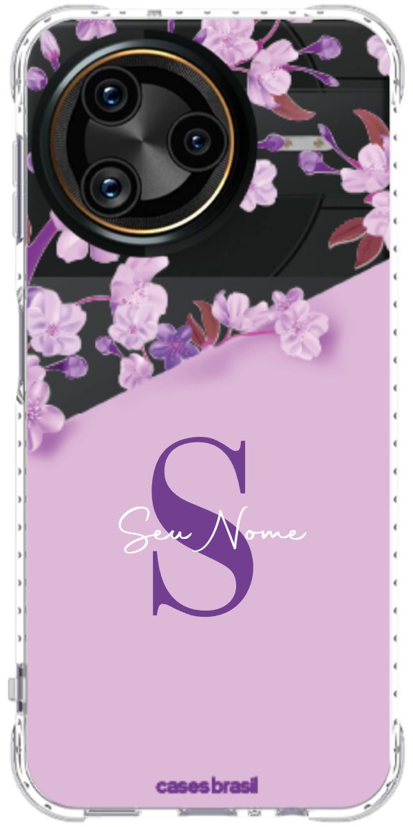 Capinha para Celular Flores Purpuras