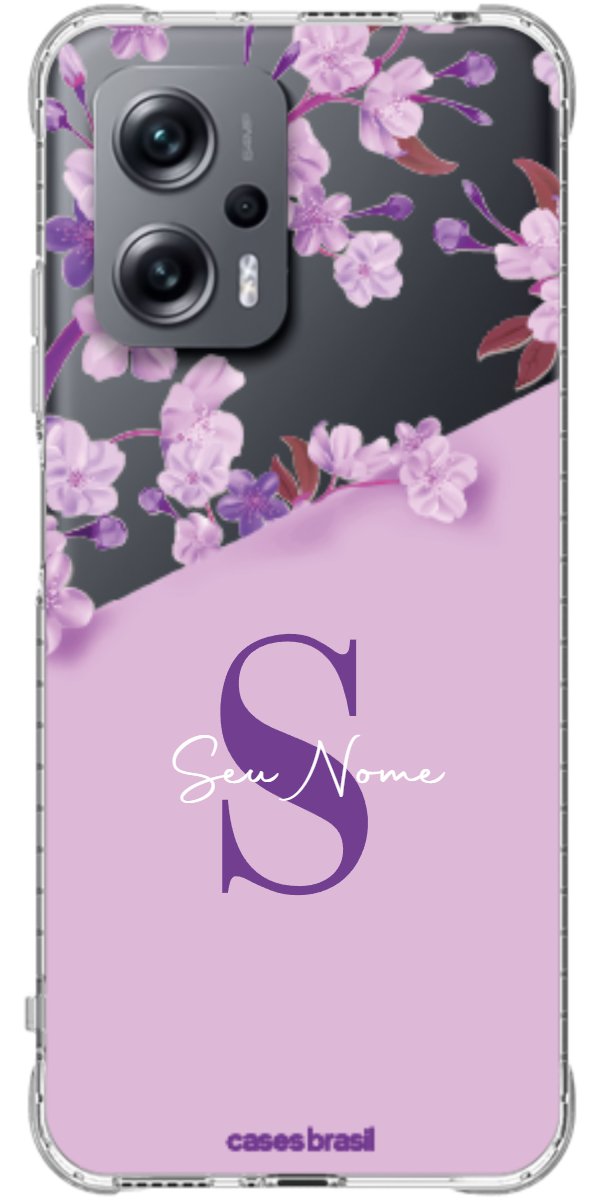 Capinha para Celular Flores Purpuras
