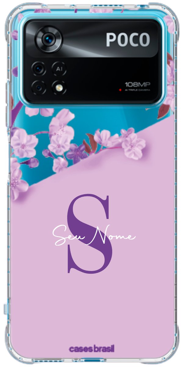 Capinha para Celular Flores Purpuras